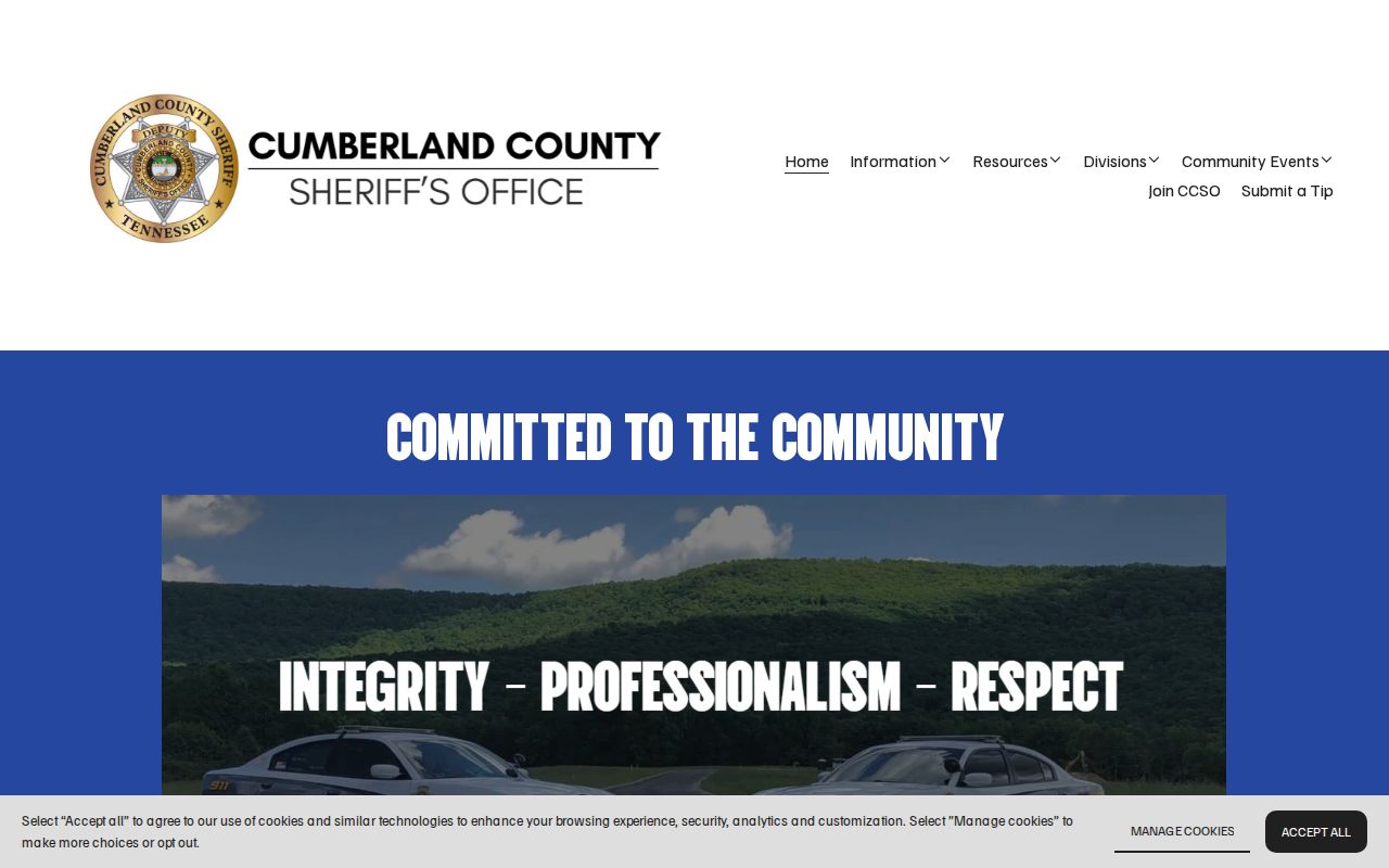 Cumberland County Sheriff jail and recent arrest information page