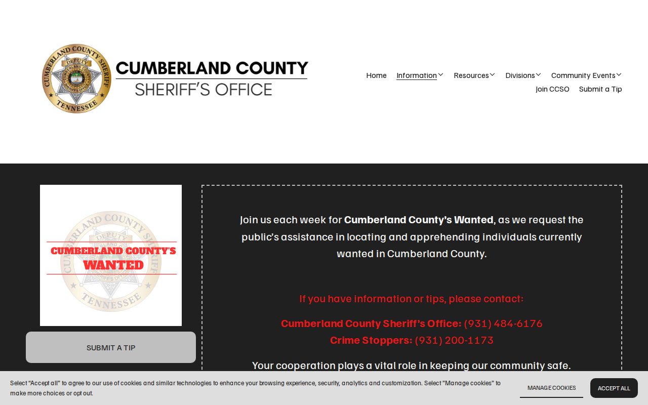 Unofficial Cumberland County mugshot index shown for source comparison